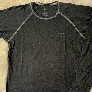 TESLA - RARE LONG SLEEVE MENS M SHIRT, EMPLOYEE ISSUE (Elon, Cyber Rodeo, Semi)